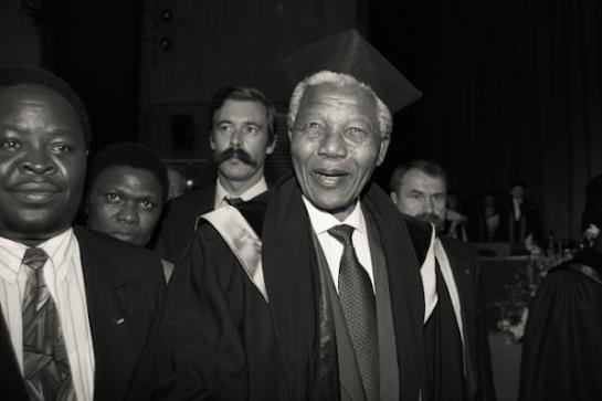Portret van Nelson Mandela