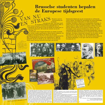Paneel 11 van de tentoonstelling 150 jaar Vlaamse studenten in Brussel