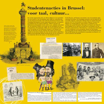 Paneel 4 van de tentoonstelling 150 jaar Vlaamse studenten in Brussel