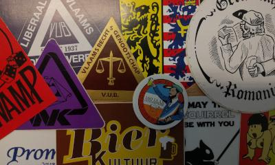 Diverse stickers van studentenkringen